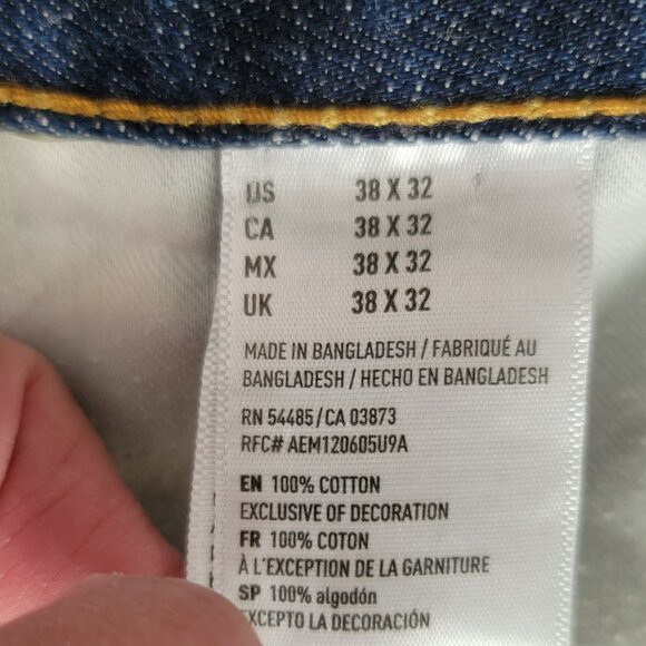 Men's American Eagle Loose Blue Jeans 38 X 32  Inseam Measures 30"  Pre-Owned - Picture 5 of 12